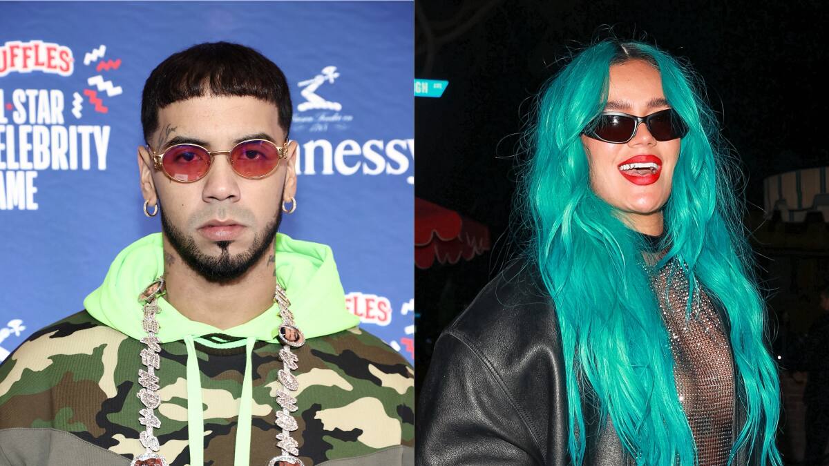 Video: Anuel AA le lanzó un hielo al DJ por poner «Mamiii» de Karol G