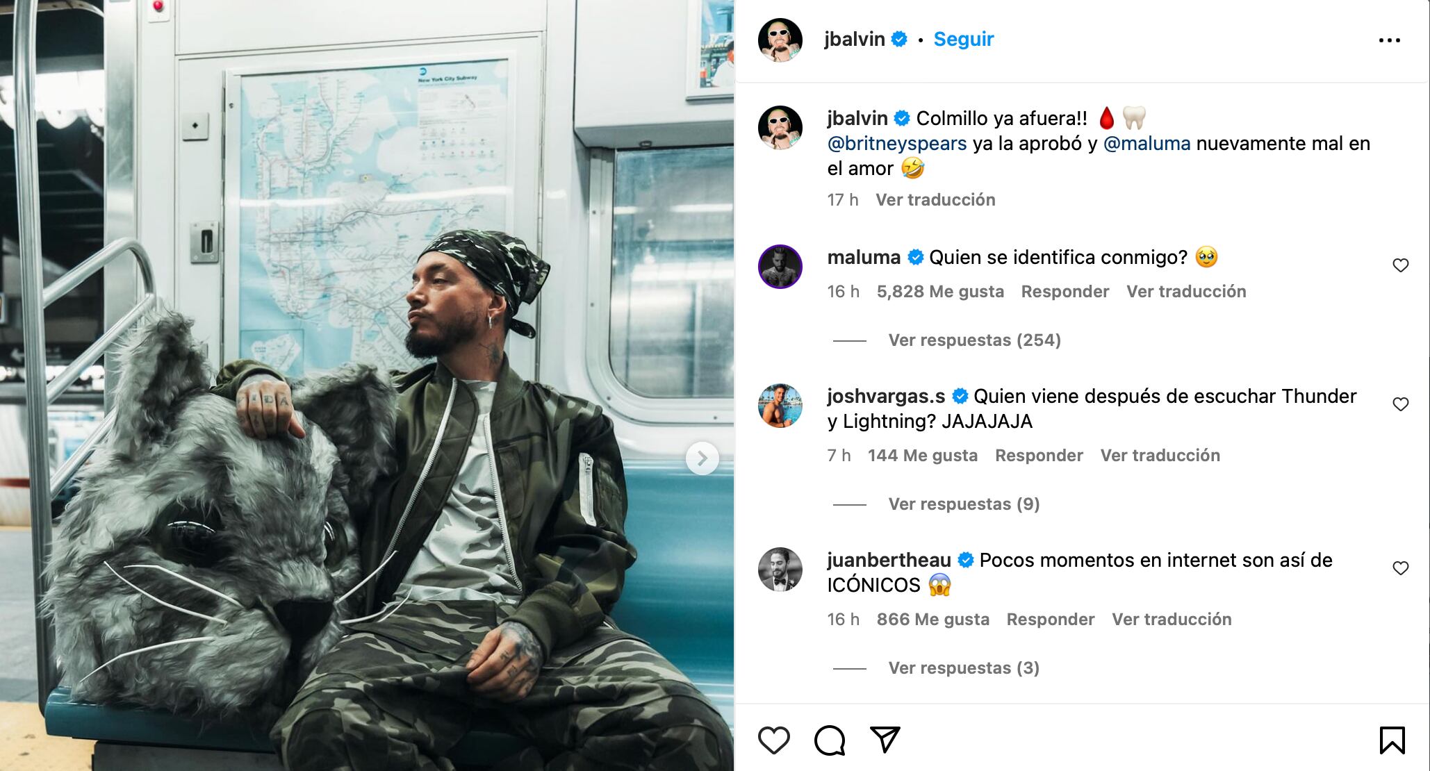 Captura del Instagram