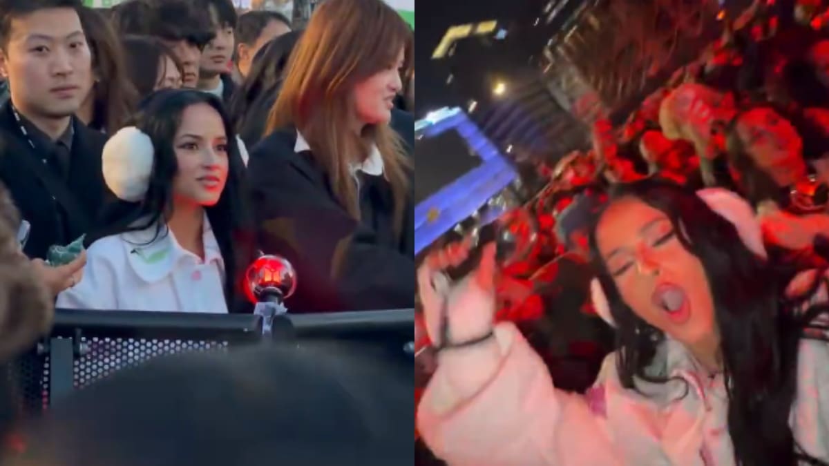 Becky G no quiso perderse el regreso de BTS: la artista fue vista entre el público presente en la Plaza Gwanghwamun