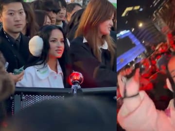 Becky G no quiso perderse el regreso de BTS: la artista fue vista entre el público presente en la Plaza Gwanghwamun
