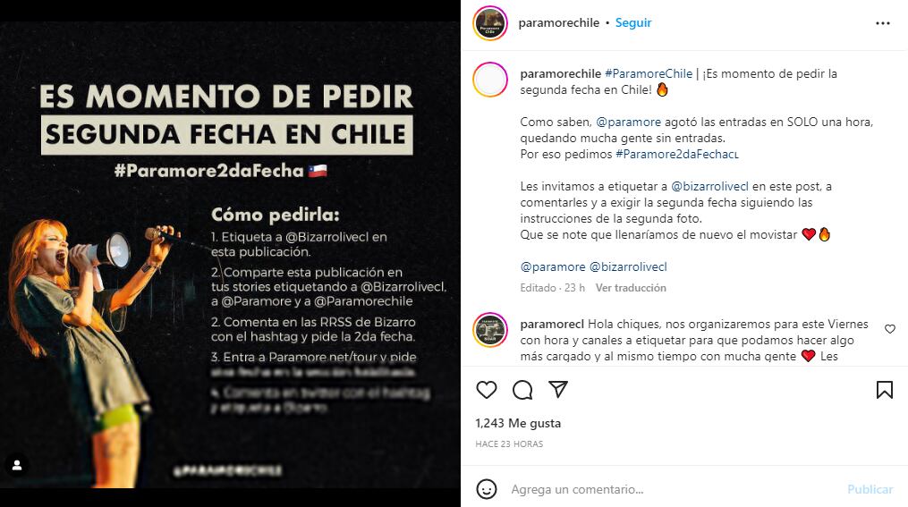 Captura @Paramorechile