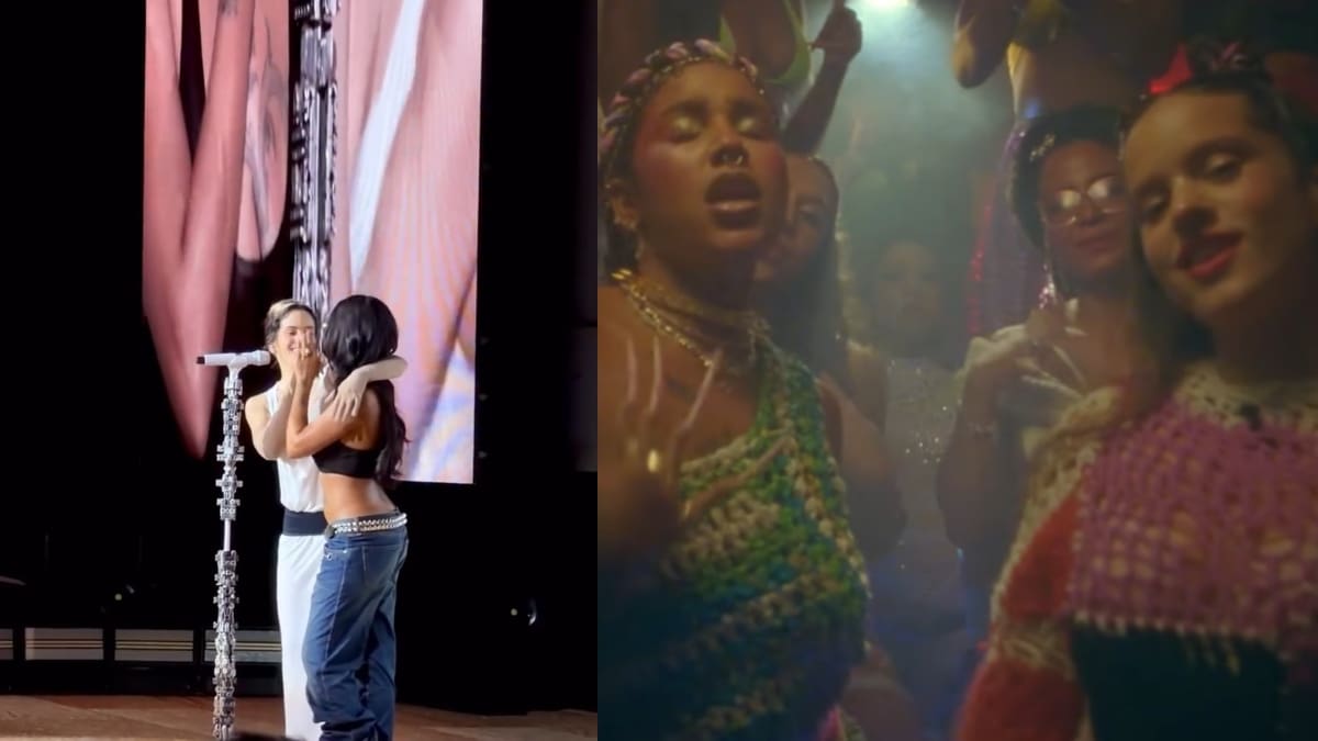 "¡Tú ere' linda y yo estoy rulin'!": Rosalía aterriza en Colombia junto a una invitada estelar