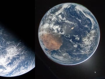 Desde auroras boreales hasta el planeta de noche: NASA libera fotos de la Tierra tomadas desde la misión Artemis II