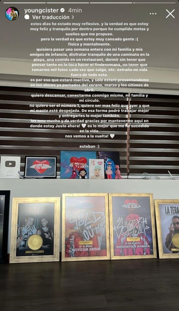 Captura Instagram @youngcister