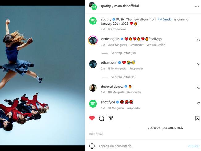 Captura @maneskinofficial