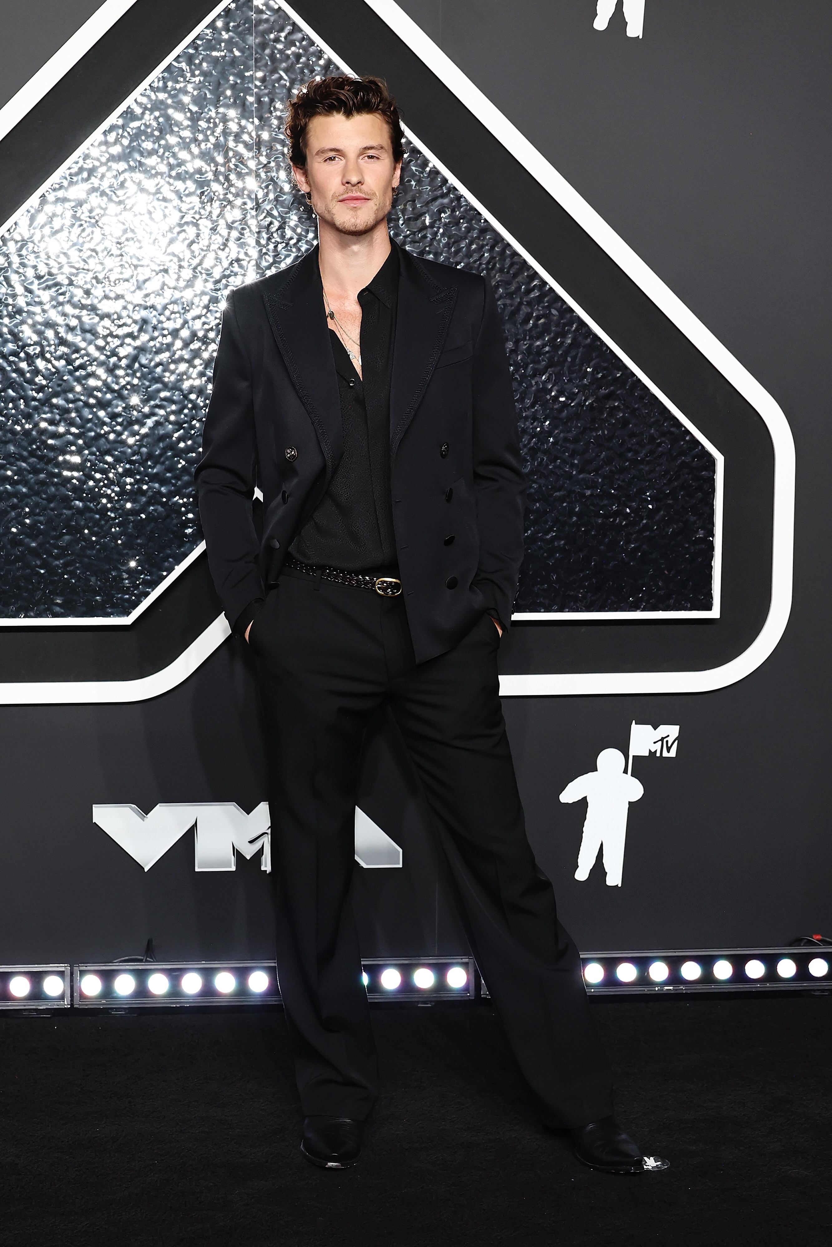 ELMONT, NEW YORK - SEPTEMBER 11: Shawn Mendes attends the 2024 MTV Video Music Awards at UBS Arena on September 11, 2024 in Elmont, New York. (Photo by Jamie McCarthy/WireImage)