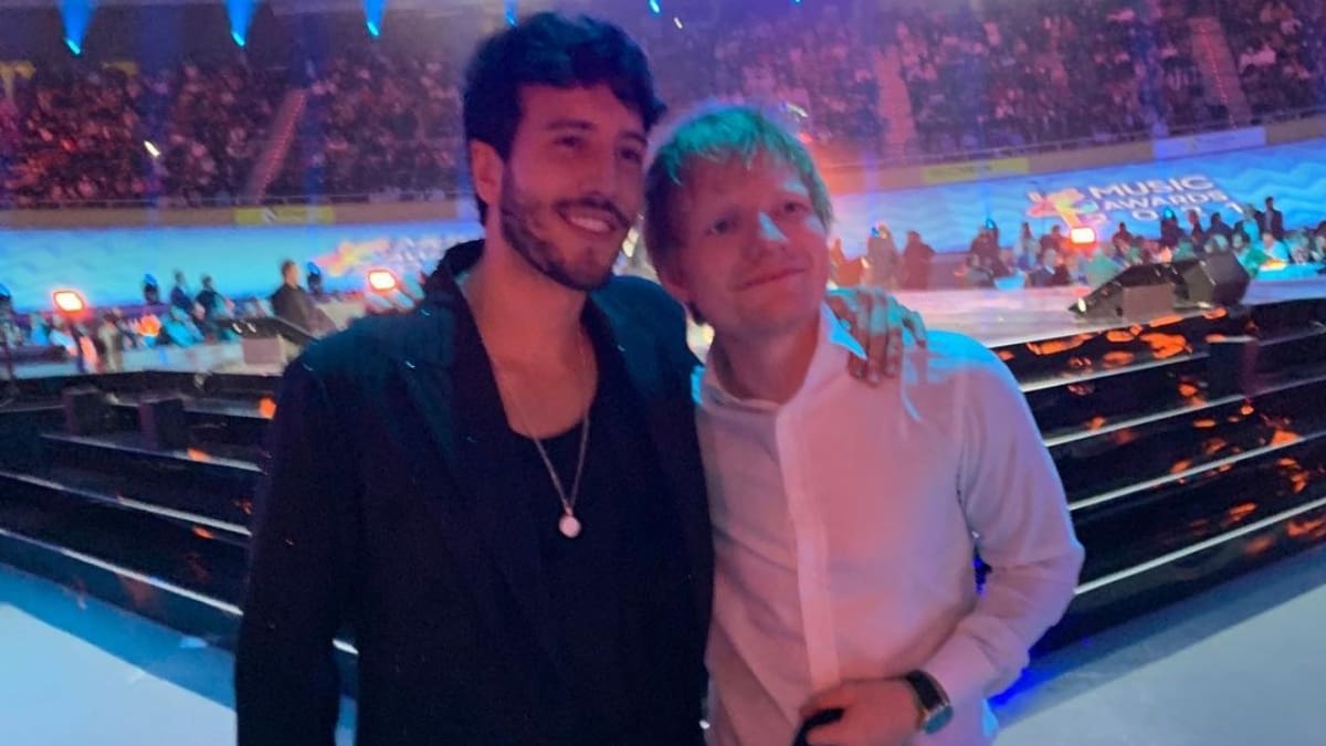 ¿Se vienen cosas con los mejores? ¡Ed Sheeran felicitó a Sebastián Yatra en LOS40 Music Awards!