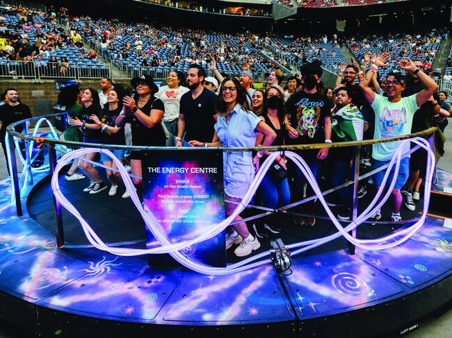 Captura del sitio web de Coldplay