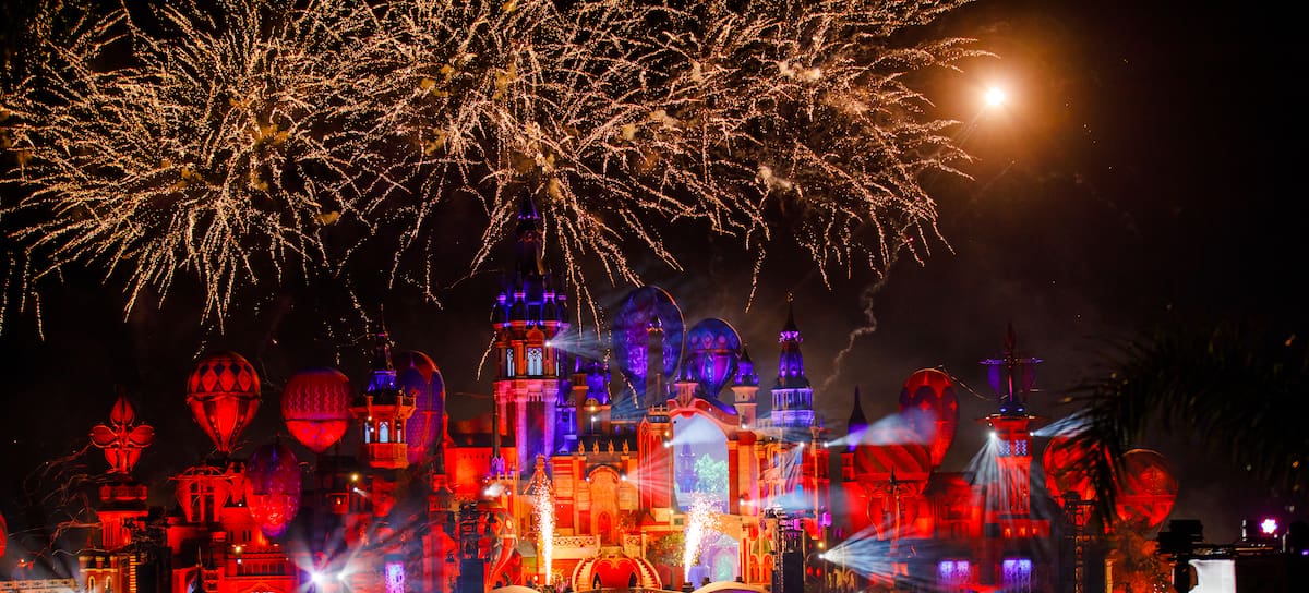 SAO PAULO, BRAZIL - OCTOBER 13: A general view of the atmosphere as part of the 'Tomorrowland Brasil 2024' at Parque Maeda - Itu on October 13, 2024 in Sao Paulo, Brazil. (Photo by Mauricio Santana/Getty Images)