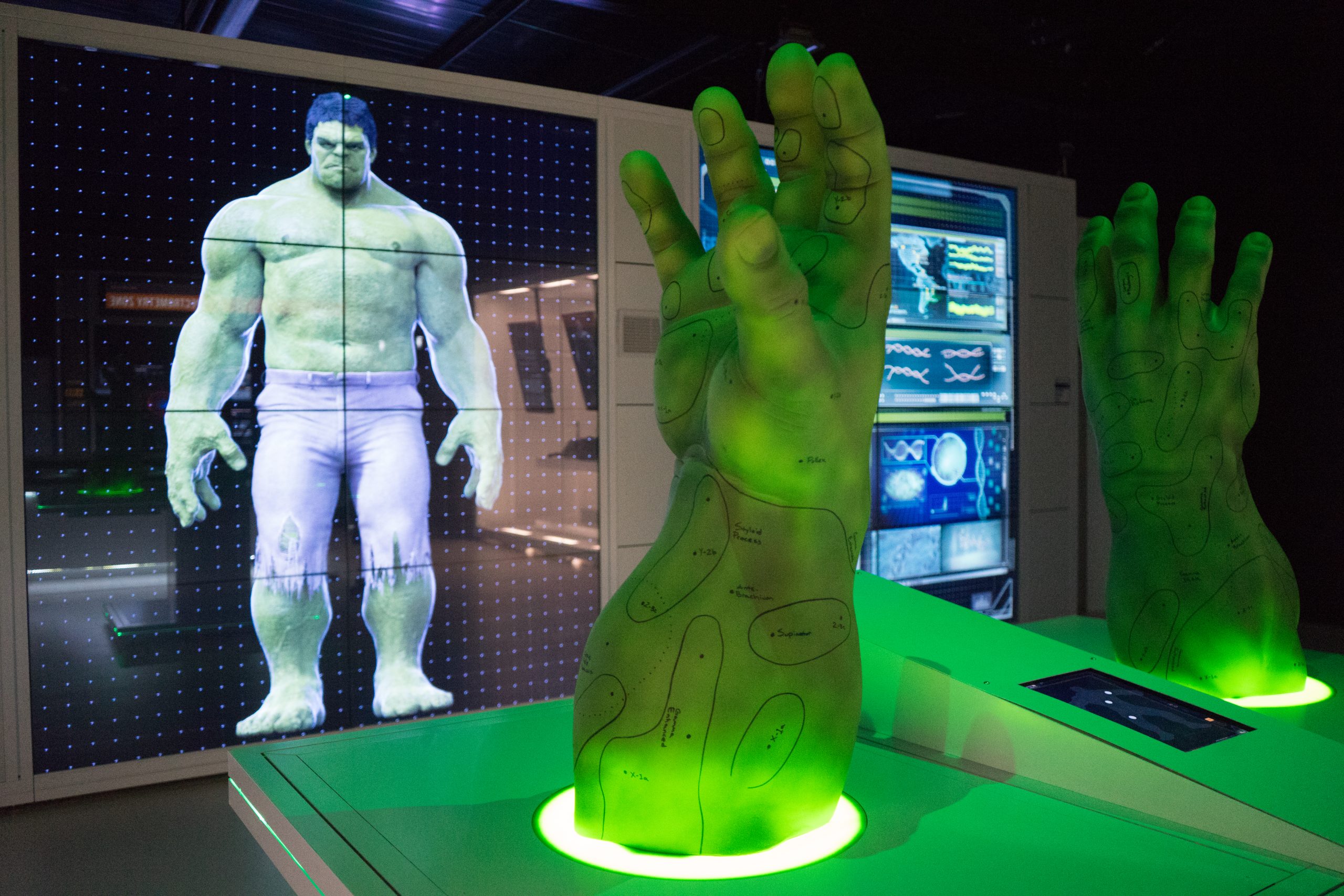 Avengers Operational Equipment On Display At Marvel Avengers S.T.A.T.I.O.N. In Beijing