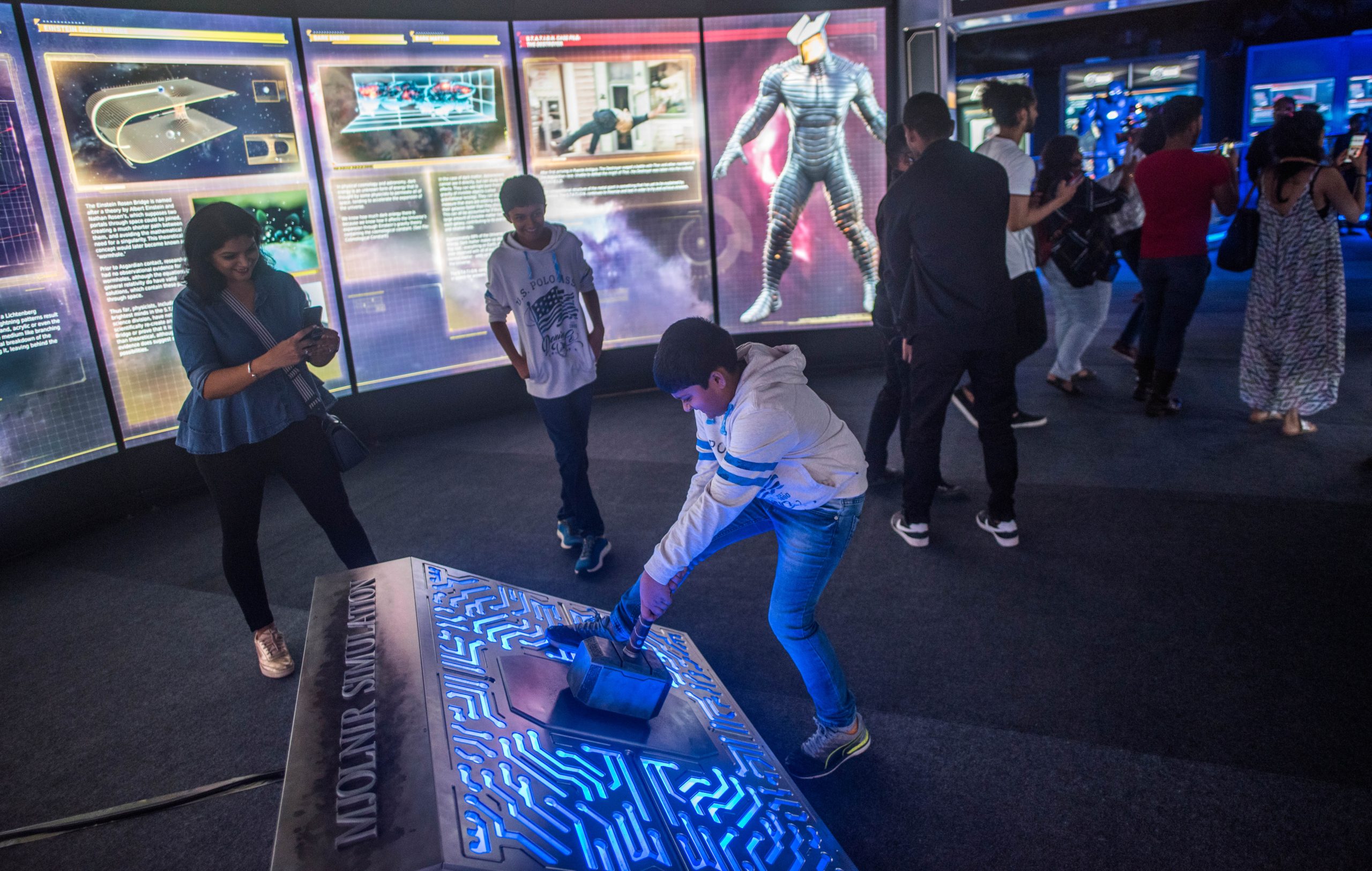 People Visit At Avengers S.T.A.T.I.O.N Exhibit In Mumbai