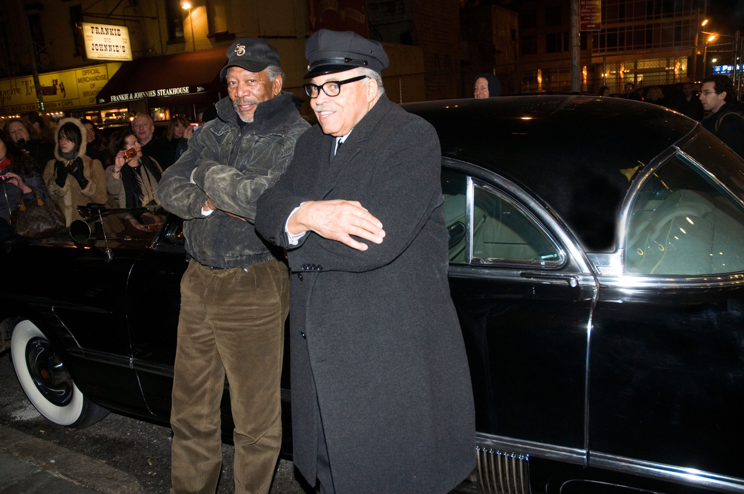 James Earl Jones And Morgan Freeman Meet At "Driving Miss Daisy" On Broadway